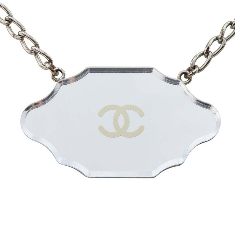 CHANEL Authentic Silver Logo Necklace - Picture 2 of 6